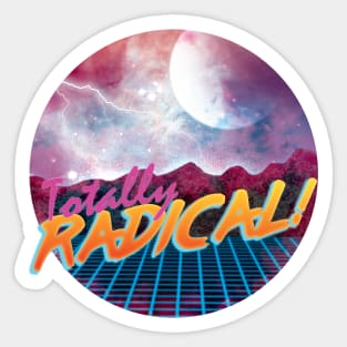 Totally Awesome 80's Retro Metal Space Rock Band Sticker